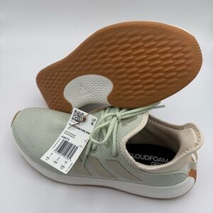 NWT Adidas Women’s Cloudfoam Pure SPW Shoes in Linen Green Gum Size 9.5 US 8 UK